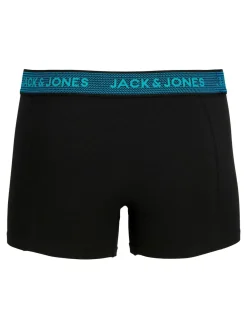 JACK & JONES Jacwaistband trunks (3-pack), heren boxers normale lengte, grijs, blauw en rood