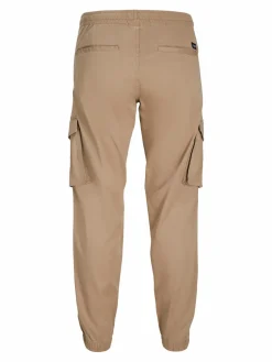 JACK & JONES Kane Noah Cuffed Cargo loose fit, heren cargo broek, camel bruin