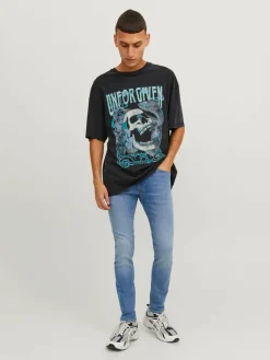 JACK & JONES Liam Original loose fit, heren jeans, denimblauw