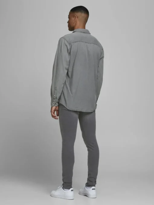 JACK & JONES Liam Original loose fit, heren jeans, grijs denim