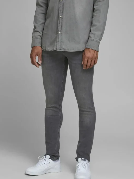 JACK & JONES Liam Original loose fit, heren jeans, grijs denim
