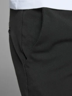 JACK & JONES Marco Connor Black loose fit, heren chino, zwart