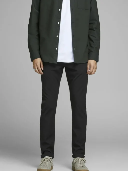 JACK & JONES Marco Connor Black loose fit, heren chino, zwart