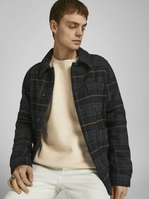 JACK & JONES Star basic sweat crew neck regular fit, heren sweatshirt katoenmengsel met O-hals, beige