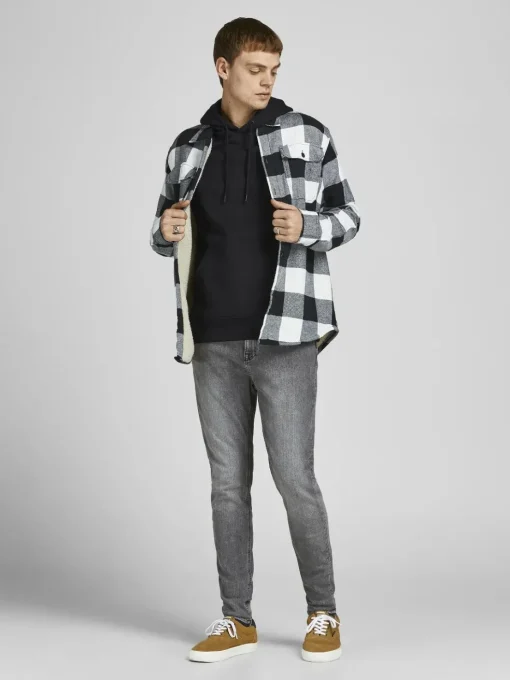 JACK & JONES Star basic sweat hood regular fit, heren hoodie katoenmengsel met capuchon, zwart