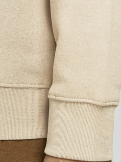 JACK & JONES Star basic sweat crew neck regular fit, heren sweatshirt katoenmengsel met O-hals, beige