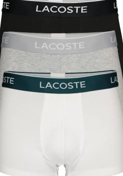 Lacoste Boxer Trunks (3-pack), heren boxers kort, zwart, wit en grijs