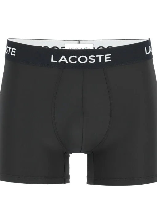 Lacoste Boxer Trunks (3-pack), heren boxers microfiber kort, zwart