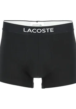 Lacoste Boxer Trunks (3-pack), heren boxers kort, grijs en antraciet met logo en uni zwart