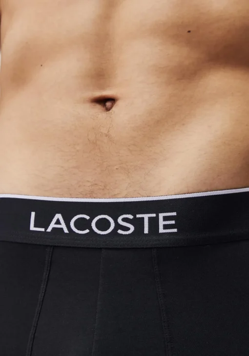 Lacoste Boxer Trunks (3-pack), heren boxers kort, zwart