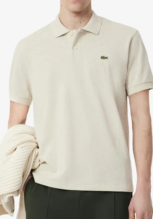 Lacoste Classic Fit polo, grijs beige