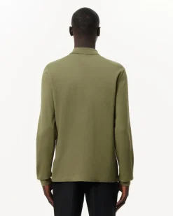 Lacoste Classic Fit polo lange mouw, kaki groen