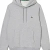 Lacoste heren hoodie sweatshirt, lichtgrijs melange