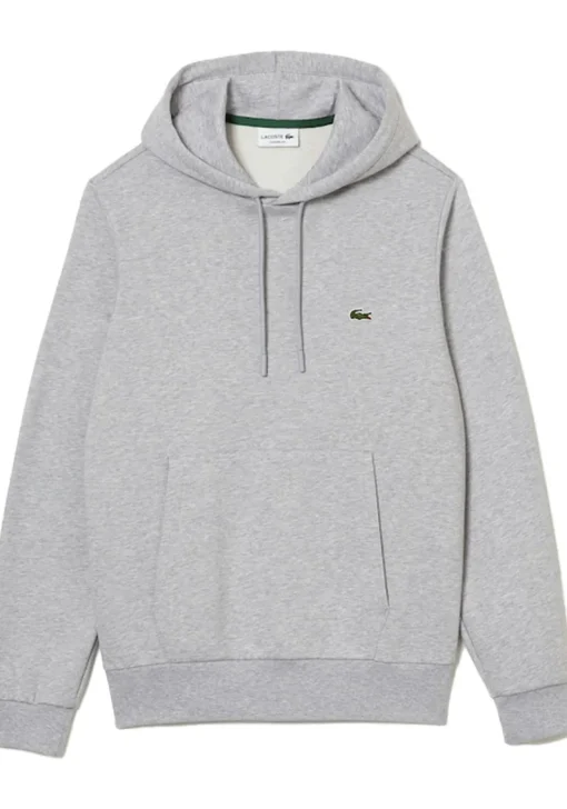 Lacoste heren hoodie sweatshirt, lichtgrijs melange