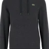 Lacoste heren hoodie sweatshirt, antraciet grijs melange