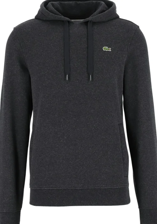 Lacoste heren hoodie sweatshirt, antraciet grijs melange