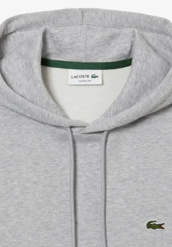 Lacoste heren hoodie sweatshirt, lichtgrijs melange
