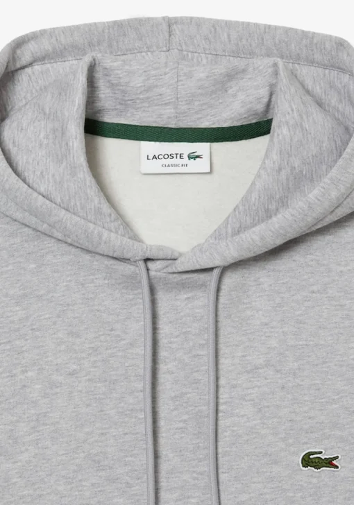 Lacoste heren hoodie sweatshirt, lichtgrijs melange