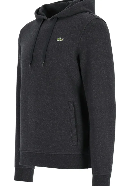 Lacoste heren hoodie sweatshirt, antraciet grijs melange