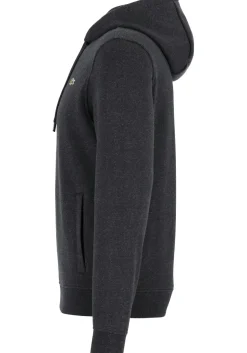 Lacoste heren hoodie sweatshirt, antraciet grijs melange