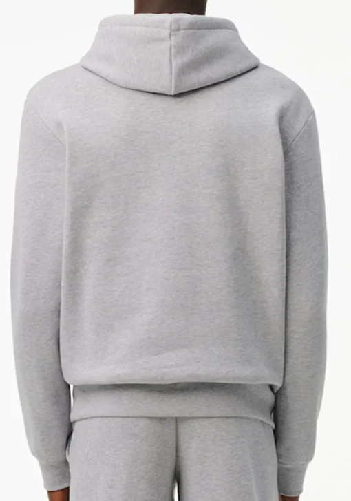 Lacoste heren hoodie sweatshirt, lichtgrijs melange