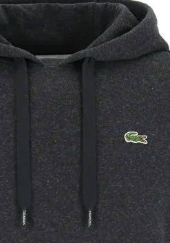 Lacoste heren hoodie sweatshirt, antraciet grijs melange