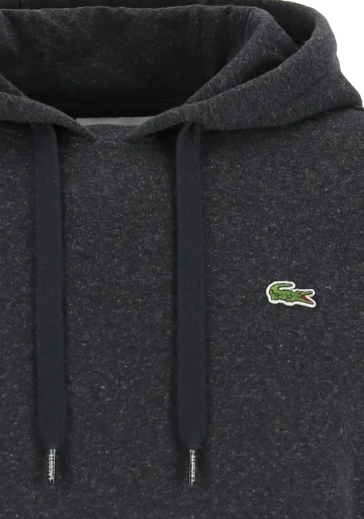 Lacoste heren hoodie sweatshirt, antraciet grijs melange