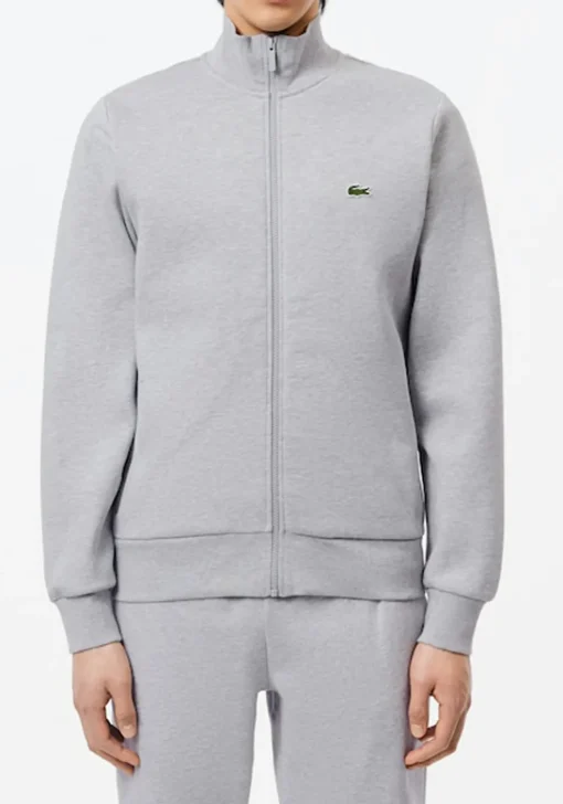 Lacoste heren sweatvest, lichtgrijs melange