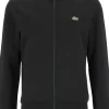 Lacoste heren sweatvest, met rits, zwart
