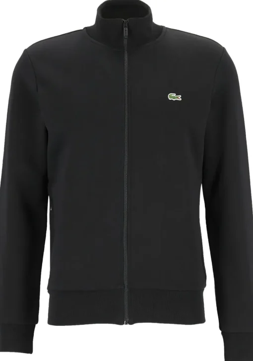 Lacoste heren sweatvest, met rits, zwart