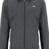 Lacoste heren sweatvest, met rits, antraciet