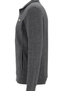 Lacoste heren sweatvest, met rits, antraciet
