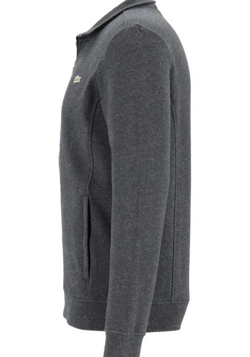 Lacoste heren sweatvest, met rits, antraciet