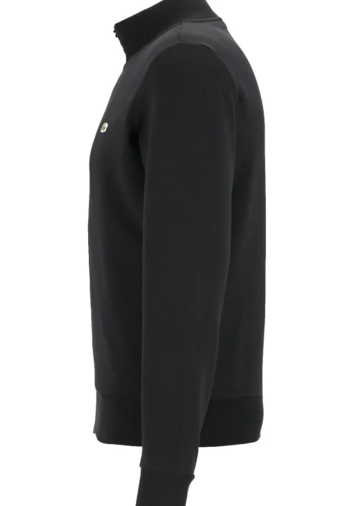 Lacoste heren sweatvest, met rits, zwart