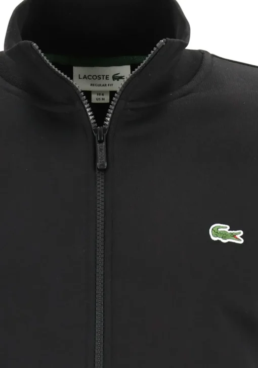 Lacoste heren sweatvest, met rits, zwart