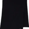 Lacoste sjaal wol, unisex gebreide sjaal, donkerblauw