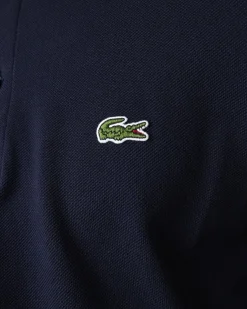 Lacoste Slim Fit polo lange mouw, navy blauw