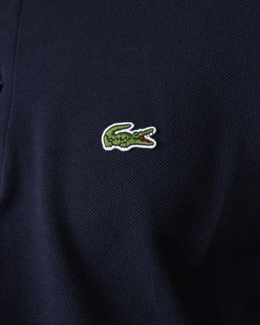 Lacoste Slim Fit polo lange mouw, navy blauw