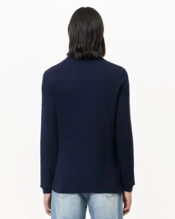 Lacoste Slim Fit polo lange mouw, navy blauw