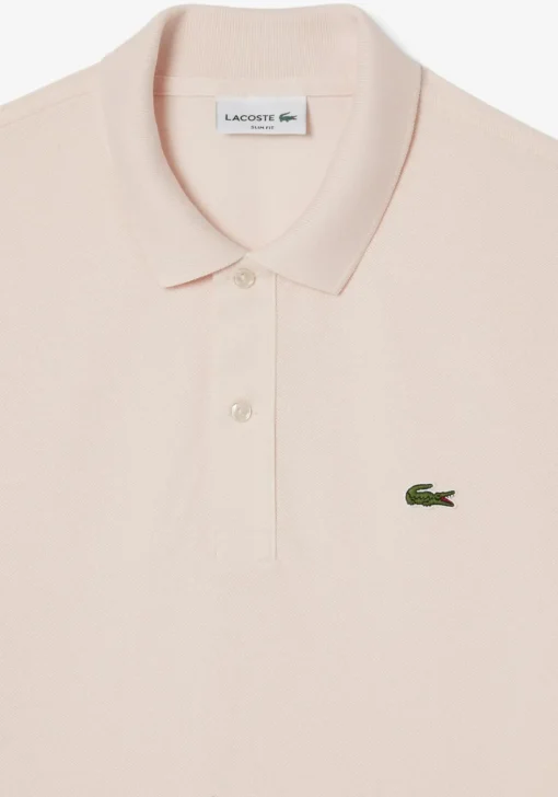 Lacoste Slim Fit polo, licht zalmroze