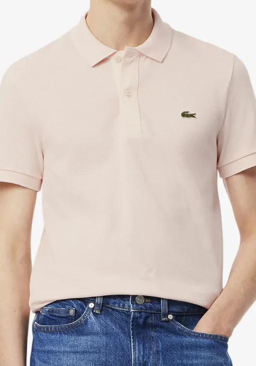 Lacoste Slim Fit polo, licht zalmroze