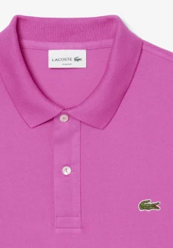 Lacoste Slim Fit polo, malva fuchsia roze
