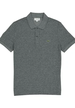 Lacoste Slim Fit polo, zwart met wit melange, Eclipse Jaspe