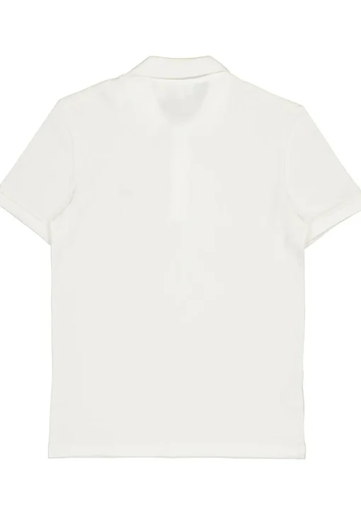 Lacoste stretch slim fit polo, heren polo extra getailleerd, wit