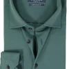 Ledub modern fit overhemd, jersey, middengroen