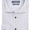 Ledub modern fit overhemd, popeline, lichtblauw dessin