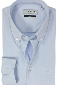 Ledub modern fit overhemd, lichtblauw twill