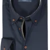 Ledub modern fit overhemd, donkerblauw
