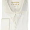 Ledub modern fit overhemd, dubbele manchet, beige twill