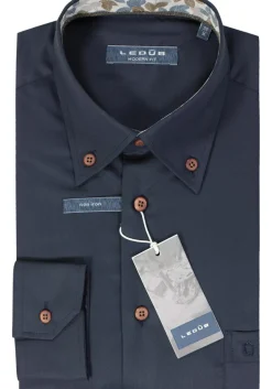 Ledub modern fit overhemd, donkerblauw